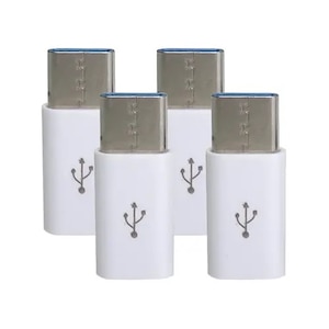 �^�C�����[�bUSB2.0 microUSB-Type-C�ϊ��A�_�v�^ 4�Z�b�g(�z���C�g)�bCAD-P4W
