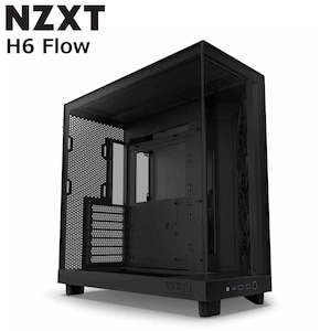 NZXT｜NZXT ミドルタワーPCケース H6 FLOW（ブラック）｜CC-H61FB-01