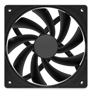 NZXT｜PCケースファン 低騒音エアフローモデル F120Q（2024） 120mm PWM 500～1700rpm （ブラック）｜RF-Q12SF-B2