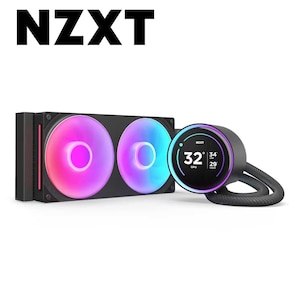 NZXT�b�ȈՐ���CPU�N�[���[ F240 RGB CORE �V���O���t���[���t�@���̗p�i�u���b�N�j�bRL-KR24E-B2