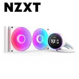 NZXT�b�ȈՐ���CPU�N�[���[ F280 RGB CORE �V���O���t���[���t�@���̗p�i�z���C�g�j�bRL-KR28E-W2