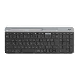 ロジクール｜スリムマルチデバイスキーボード フルサイズ 日本語配列 Bluetooth/USBワイヤレス接続（グラファイト）｜K580GR