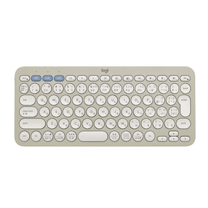 ロジクール｜Bluetooth マルチデバイスワイヤレスキーボード 84キー 日本語配列（グレージュ）｜K380SGY