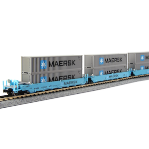 (N)106-6199 MAXI-I ダブルスタックカー5両セット MAERSK ＃100043