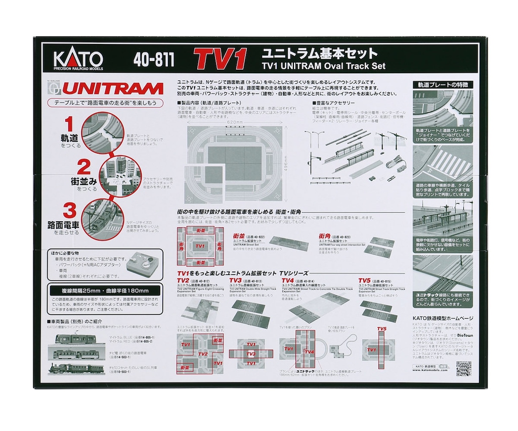 KATOユニトラム基本セットTV1 Amazon | KATO Nゲージ TV1 ユニトラム基本セット 40-811 鉄道