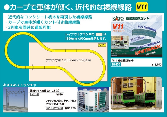 Amazon | カトー(KATO) Nゲージ V11 複線線路セット 20-870 鉄道