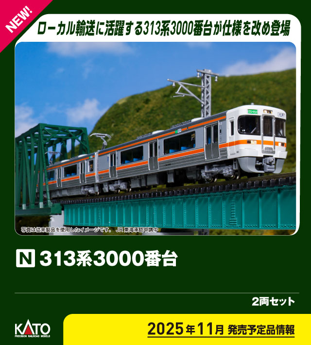 ▽KATO-10-423▽JR東海313系3000番台/2両セット/御殿場線/身延線