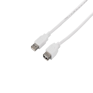 �o�b�t�@���[�bUSB2.0�����P�[�u�� 1.5m�iA to A�E�z���C�g�j�bBSUAA215-WH