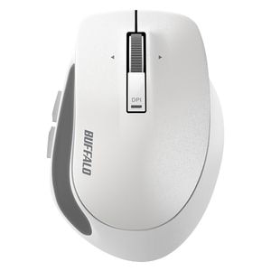 バッファロー｜Bluetooth3.0 5ボタン 光学式BlueLEDマウス 静音 Sサイズ（ホワイト）｜BSMBB500SWH