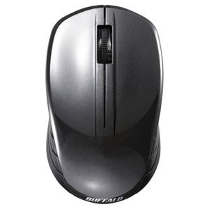 バッファロー｜無線（2.4GHz） BlueLEDマウス 3ボタン（ブラック）｜BSMBW100BK