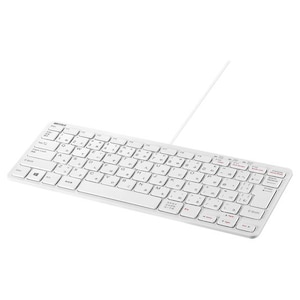 バッファロー｜USB接続 有線コンパクトキーボード（ホワイト）｜BSKBU300WH