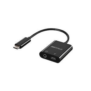�o�b�t�@���[�bType-C to 3.5mm+PD���d �I�[�f�B�I�ϊ��A�_�v�^�[�i�u���b�N�j�bBSMPCPD350BK