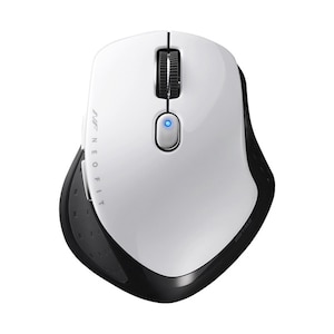 バッファロー｜2.4GHzワイヤレス BlueLED 5ボタン ネオフィットマウス Sサイズ（ホワイト）｜BSMBW510SWH