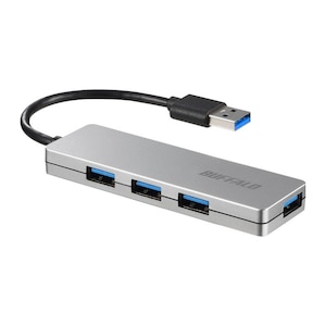 �o�b�t�@���[�bUSB3.0�Ή� USB�n�u [USB A�I�X - USB A���X�~4]�i�V���o�[�j�bBSH4U120U3SV