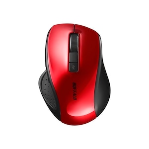 バッファロー｜Bluetooth5.0対応 BlueLED 5ボタンマウス（レッド）｜BSMBB300RD