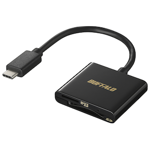�o�b�t�@���[�bType-C�ڑ� USB 3.2�iGen 1�j�Ή� �J�[�h���[�_�[/���C�^�[�i�u���b�N�j�bBSCR110U3CBK