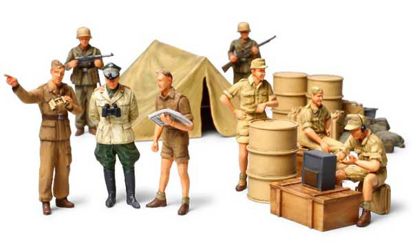 ドイツアフリカ軍団歩兵セット完成品5体 1/48 WWII ドイツ アフリカ軍団歩兵セット【32561】 | タミヤ | T32561