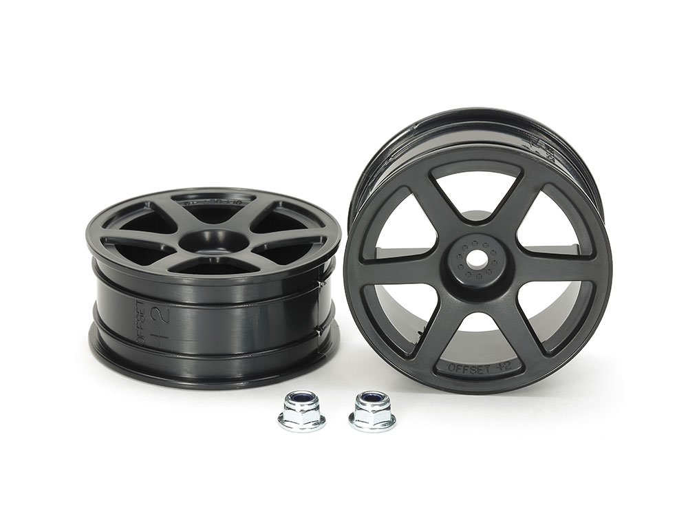 SP.1263 1/10RC 5本ツインスポークホイール（黒）4本（26mm/+4