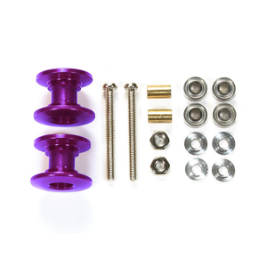 軽量2段アルミローラーセット（13-12mm パープル）【ミニ四駆特別企画 