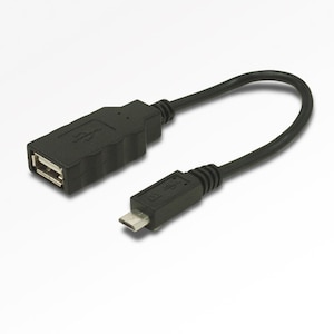 MCO�bUSB�z�X�g�ϊ��A�_�v�^�P�[�u�� MicroB�I�X - A���X 0.16m�bUSB-HO15BK