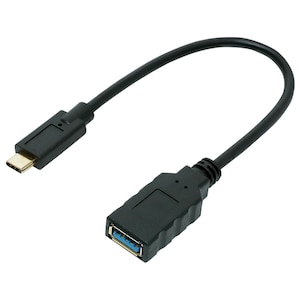 MCO�bUSB Type-C USB-A �z�X�g�A�_�v�^ �P�[�u���^�C�v 15cm�i�u���b�N�j�bSAD-CH03/BK