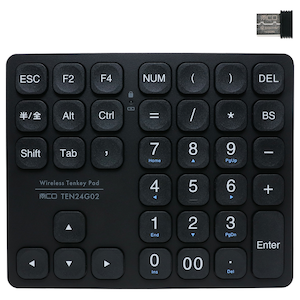MCO�b2.4GHz�����L�[�t�����C�����X�e���L�[�i�u���b�N�j�bTEN24G02/BK