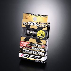 IPF�bLED�o�b�N�����v�o���u BULB TYPE : T16<br>�i����d�� : 12V7W�^�F���x : 6500k�^���邳 : 1300lm�^1����j�b703BL