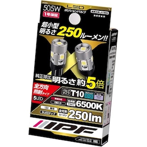 IPF�bLED�n�C�p���[�|�W�V�����o���u BULB TYPE :T10 (2��)�b505W
