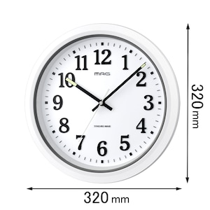 ノア精密｜電波掛け時計｜W-734WH-Z