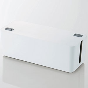 エレコム｜ケーブルボックス　幅400mm（ホワイト）｜EKC-BOX001WH