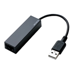 �G���R���bELECOM�b�L��LAN�A�_�v�^�[/USB2.0/Type-A�i�u���b�N�j�bEDC-FUA2-B