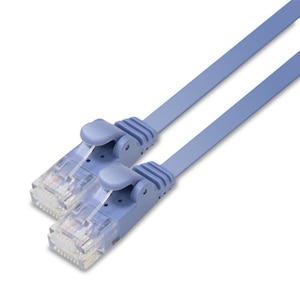 エレコム｜LANケーブル CAT6 スーパーフラットタイプケーブル 2.0m（ブルー）｜LD-GF2/BU2