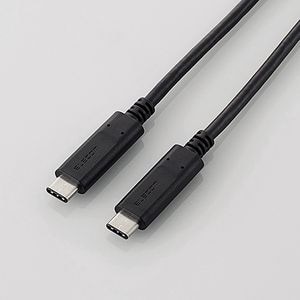 �G���R���bUSB Type C �P�[�u�� USB-C to USB-C 4m �[�d/�f�[�^�]���p PD 100W 5A USB2.0 Chromebook �Ή��F��擾�i�u���b�N�j�bU2C-CC5P40NBK