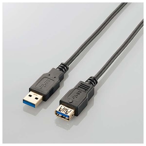 エレコム｜極細USB3.0延長ケーブル(Aオス-Aメス) 1.0m（ブラック）｜USB3-EX10BK