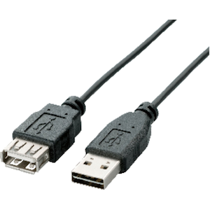 �G���R���b���ʑ}��USB�����P�[�u�� 1.5m�iUSB A�I�X - USB A���X�E�u���b�N�j�bU2C-DE15BK