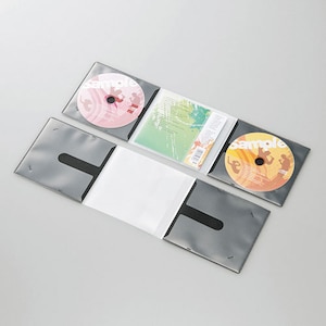 エレコム｜CD/DVD用ソフトケース　2枚収納タイプ（ブラック）｜CCD-DP2C10BK