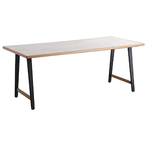 ���n�b�e���� �_�C�j���O�e�[�u�� �V��180cm WH/SNA(�z���C�g/�V���r�[�i�`������)�b54692520(TOHMA)
