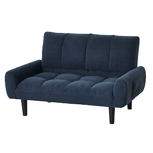 クロシオ｜2Pコーデュロイソファー(幅112.5×奥行63×高さ66cm・ネイビーブルー)｜28748