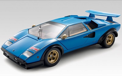 京商ランボルギーニCOUNTACH LP500Sブルー撮影商品確認の為開封しました