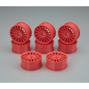 1/10RC用 エアロ24ホイル(15本スポｰク/蛍光ピンク)8個入り【92012-8KP】