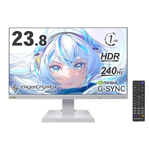 アイ・オー・データ機器｜I-O DATA｜ゲーミング液晶ディスプレイ(23.8型/ADS/FullHD 1920×1080/240Hz/1ms/HDR10/HDMI/DP/VESA/5年保証・無輝点保証)(ホワイト)｜LCD-GD242UDW