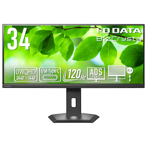 �A�C�I�[�f�[�^�bI-O DATA�b�t���f�B�X�v���C(34�^/ADS/UWQHD 3440�~1440/120Hz/3ms/HDR10/HDMI/DP/USB Type-C/VESA/5�N�ۏ؁E���P�_�ۏ�)(�u���b�N)�bLCD-CWQ341SDB-F