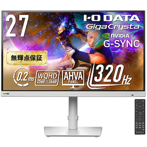 �A�C�I�[�f�[�^�bI-O DATA�b�Q�[�~���O�t���f�B�X�v���C(27�^/AHVA/WQHD 2560�~1440/320Hz/0.2ms/HDMI/DP/VESA/5�N�ۏ؁E���P�_�ۏ�)(�z���C�g)�bLCD-GDQ271RAW