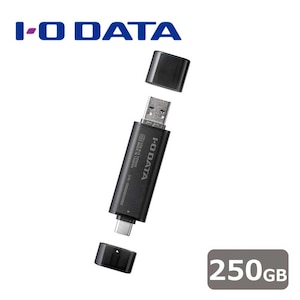 �A�C�I�[�f�[�^�bI-O DATA�bUSB 10Gbps�iUSB 3.2 Gen2�j USB-A&USB-C�Ή� �X�e�B�b�NSSD 250GB�bSSPQ-USC250