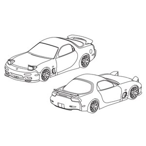 再生産】1/10 RC用クリアボディ 01スーパーボディ アンフィニ RX-7 