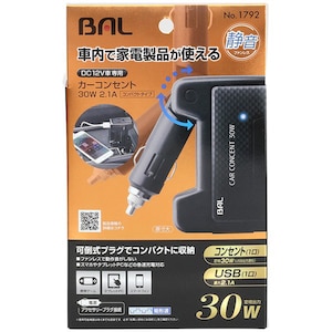 �勴�Y�Ɓb�J�[�R���Z���g�C���o�[�^�[ DC12V��p�R���Z���g1��+USB2����i�o�́F30W�@2.1A�bNO.1792