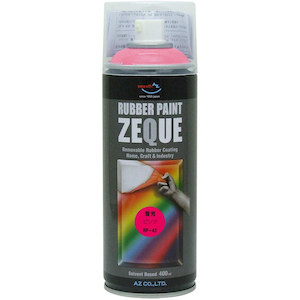 エーゼット｜ラバーペイント ZEQUE 油性 蛍光ピンク 400ml｜RP-43