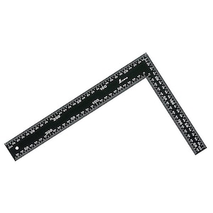 シンワ測定｜フラットスコヤ  30×20cm 白目盛(黒色)｜62359