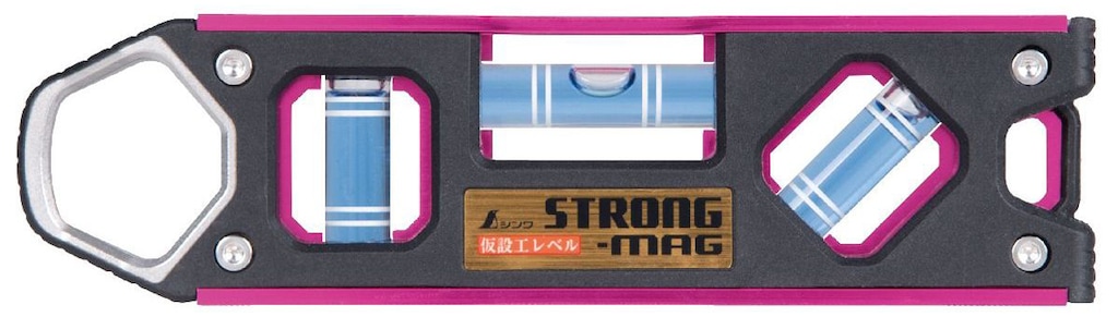 仮設工レベル STRONG-MAG150mm マグネット付(ゴールド) | シンワ測定