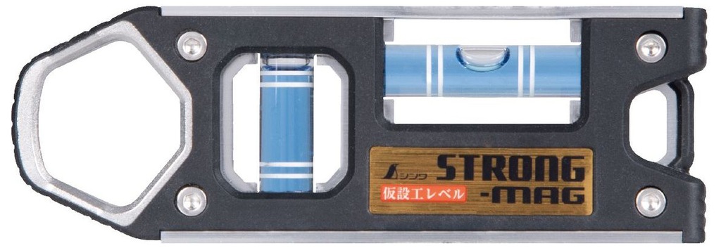 仮設工レベル STRONG-MAG100mm マグネット付(ゴールド) | シンワ測定